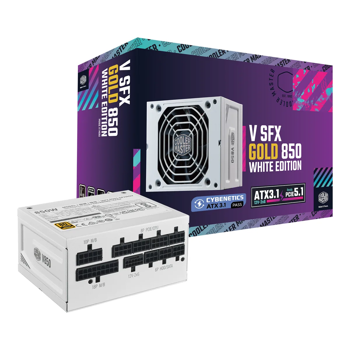 Cooler Master Cooler Master MPY-8501-SFHAGV-3EWF V850 SFX Gold 850W power supply — product photo