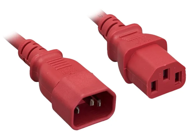 Nippon Labs Nippon Labs 30POW-10W1-14-02206RD 14 AWG C14 to C13 Red 6 ft computer power extension cord — product photo