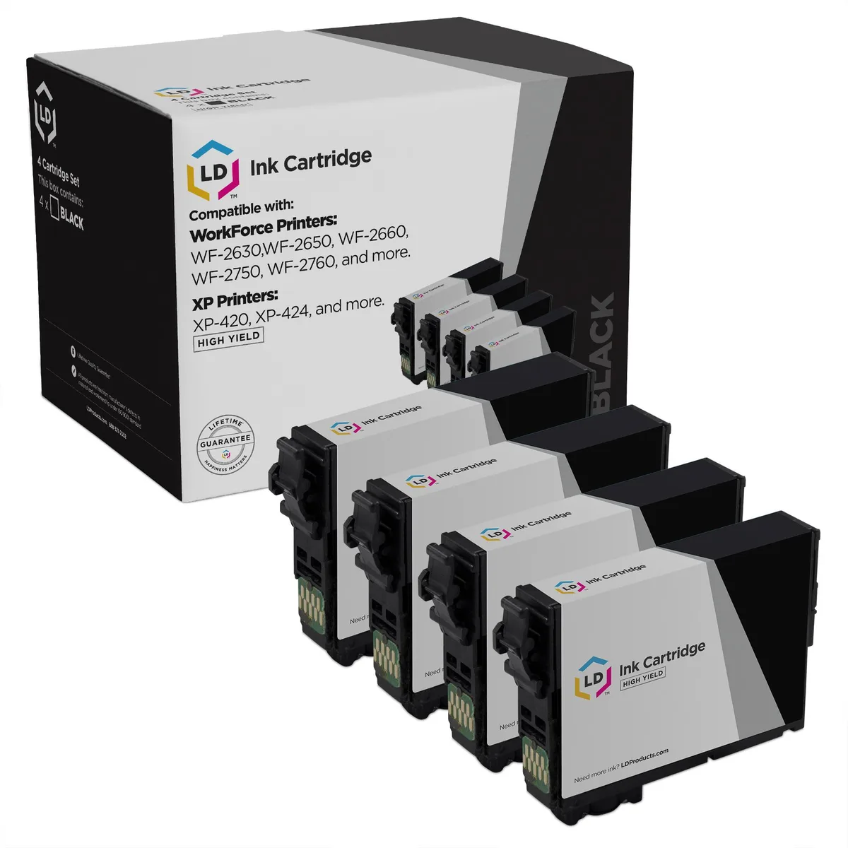 LD Products LD Products Epson 220XL Black Ink Cartridge 4-Pack 500 Pages — product photo