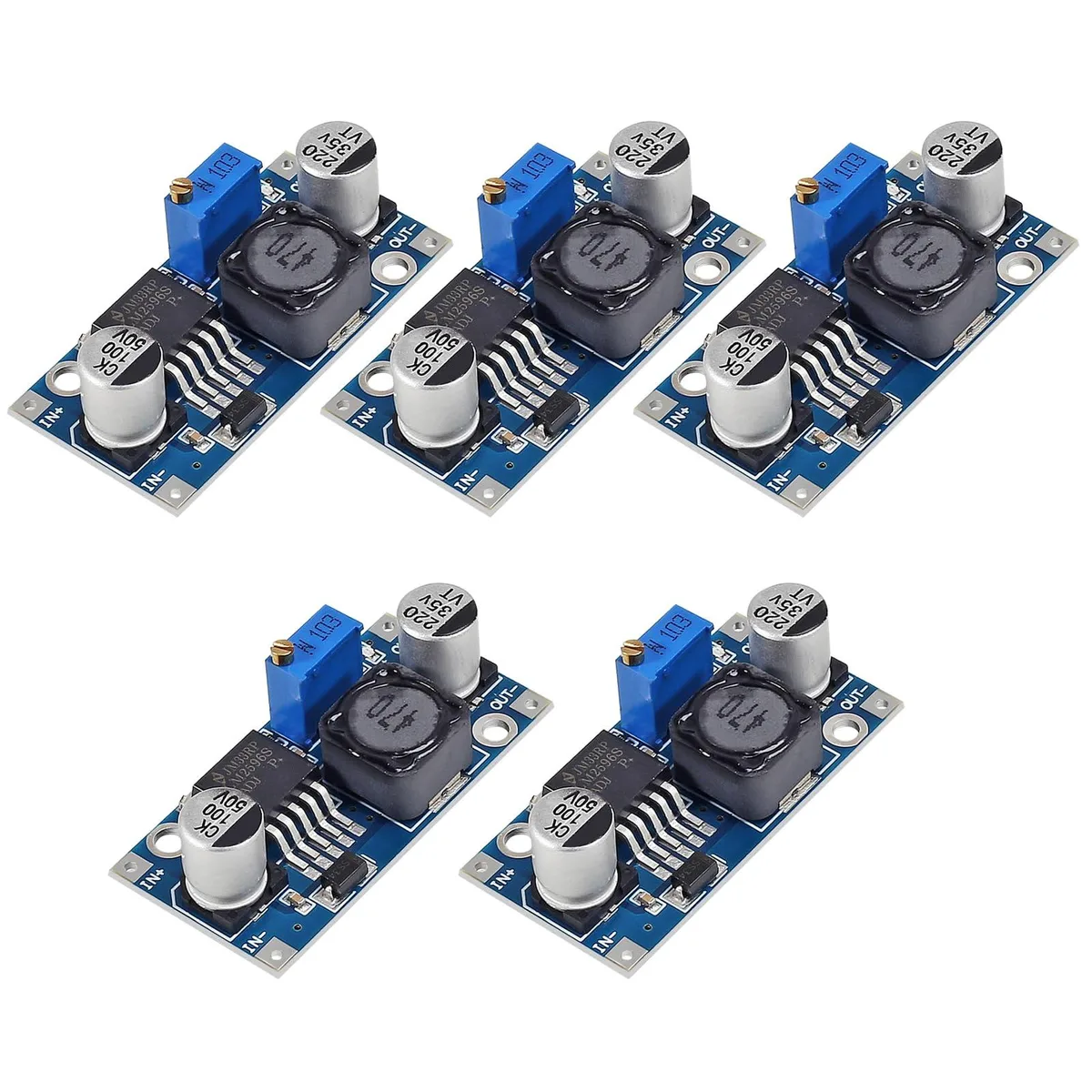 KEHIPI KEHIPI LM2596 DC-DC Buck Converter 3.0-40V to 1.5-35V 5 Pack Power Adapter — product photo