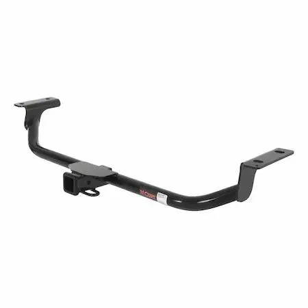 Black steel trailer hitch with 2 inch receiver opening