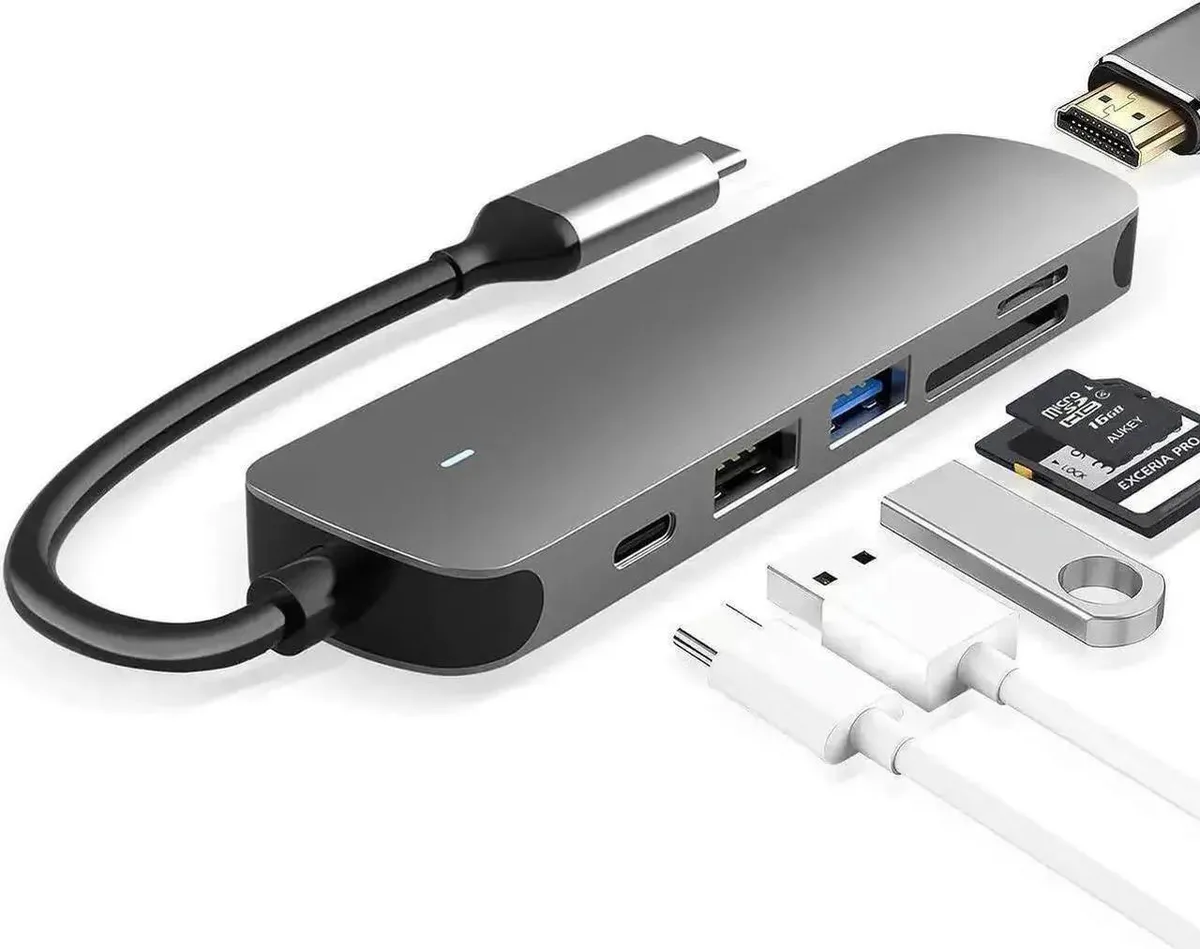 SMUGDESK SMUGDESK 6-in-1 USB-C Docking Station 4K HDMI USB 3.0 PD SD TF — product photo