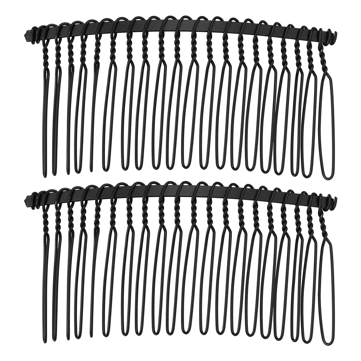 Unique-Bargains Unique-Bargains 2 Pcs Metal Side Combs Black 3 — product photo