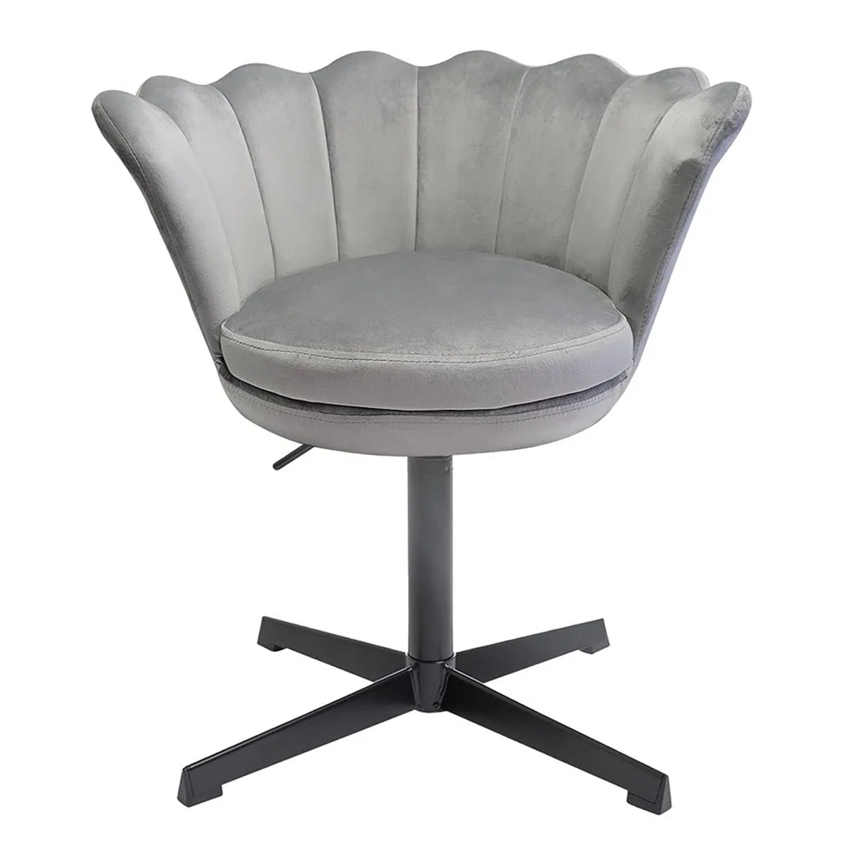 Impressions Vanity Company Impressions Vanity Company Melissa Swivel Vanity Chair Grey Velvet IVFC-TF1342-VGRY — product photo