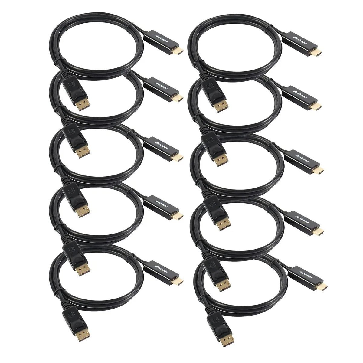 Keyence Keyence DisplayPort to HDMI cable 10 pack 6 feet 1080p 60Hz 7.1 audio — product photo