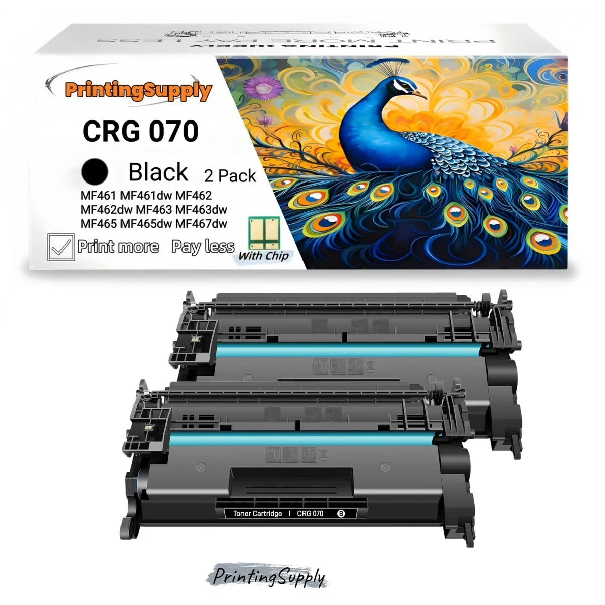 Aster Graphics Inc Aster Graphics Inc 070 Black Toner Cartridge 2 Pack 3000 Pages — product photo