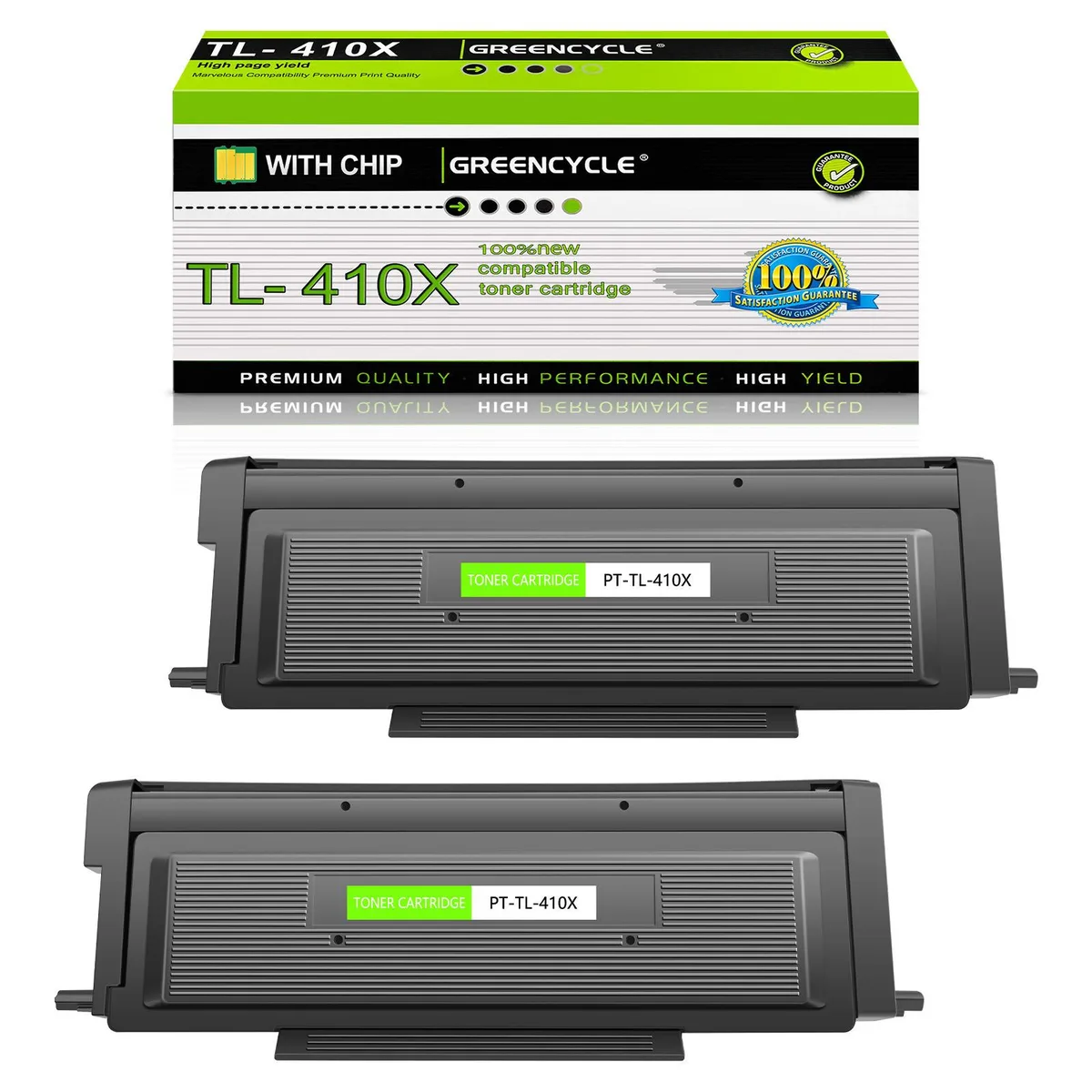 GREENCYCLE GREENCYCLE TL-410X Compatible Black Toner Cartridge 2-Pack — product photo