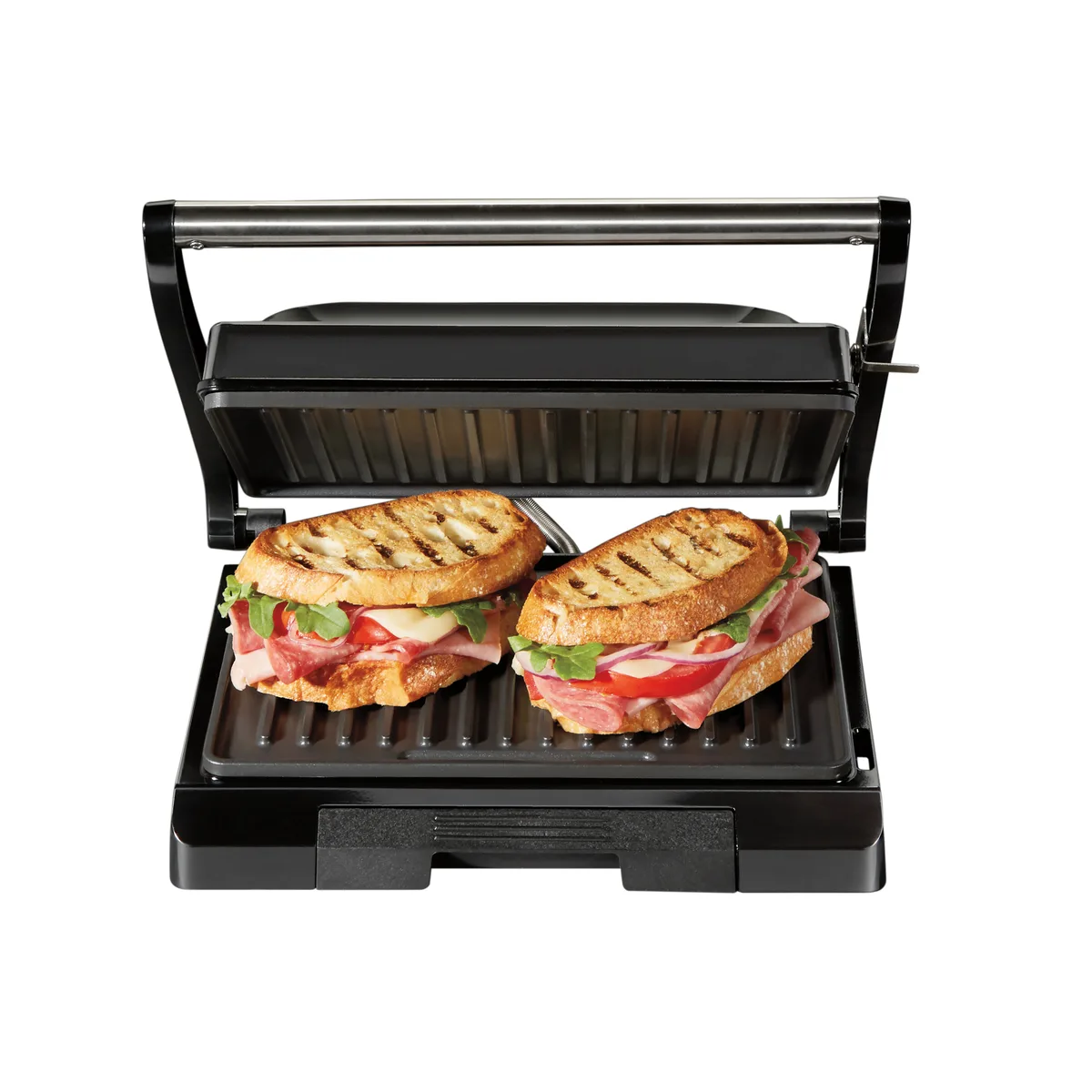 Proctor Silex Proctor Silex 25440MN Black Compact Nonstick Panini Press/Grill 2 Slices — product photo