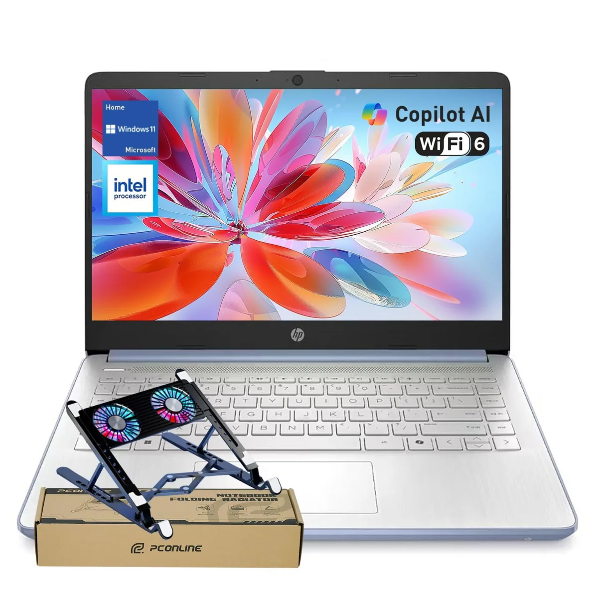 HP HP ENVY 14 dq6012dx laptop Intel N150 4GB 128GB eMMC Blue PCO Cooler — product photo