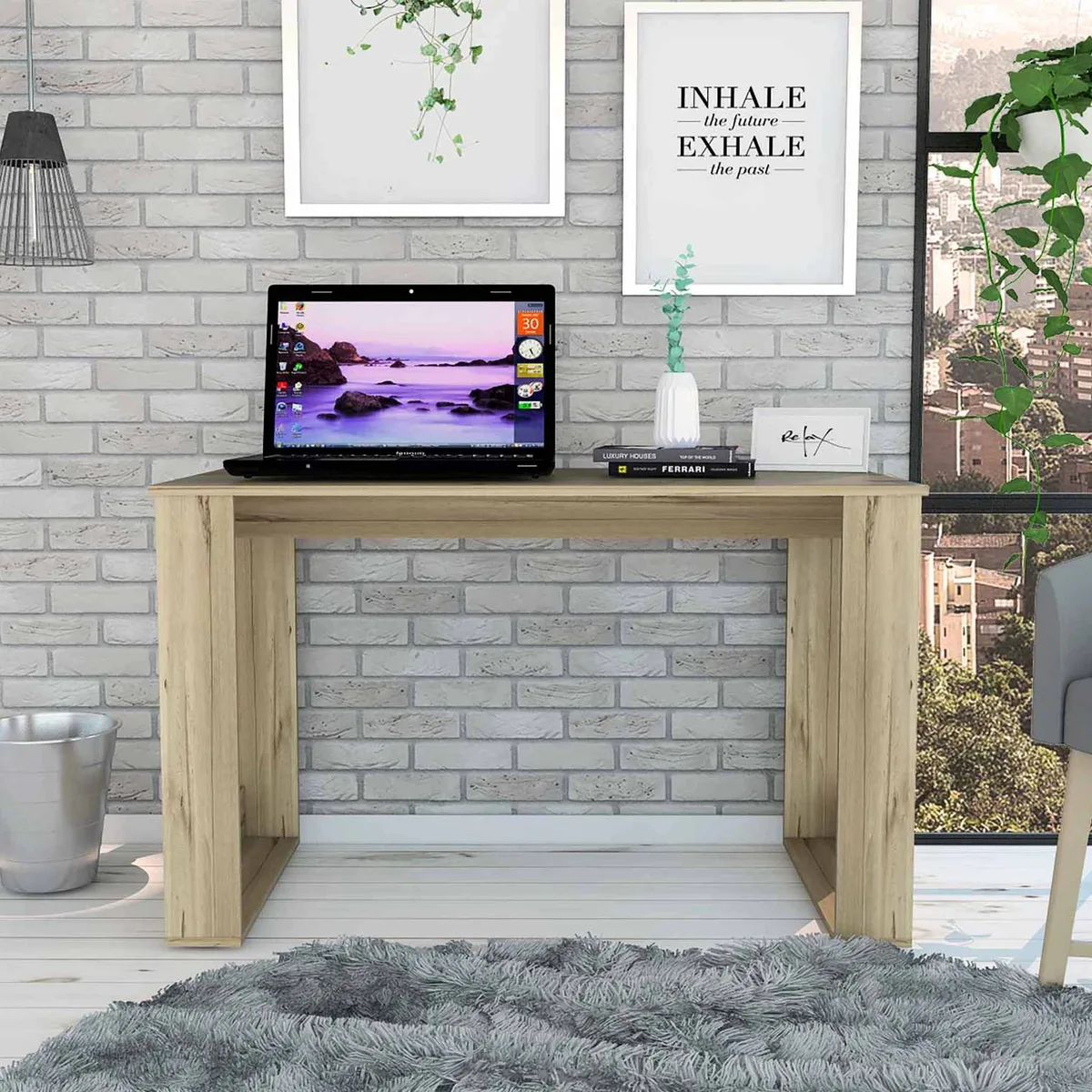 FM FURNITURE FM FURNITURE FM5595ELD Desk Carbon Espresso 47.5"W 28.7"H — product photo