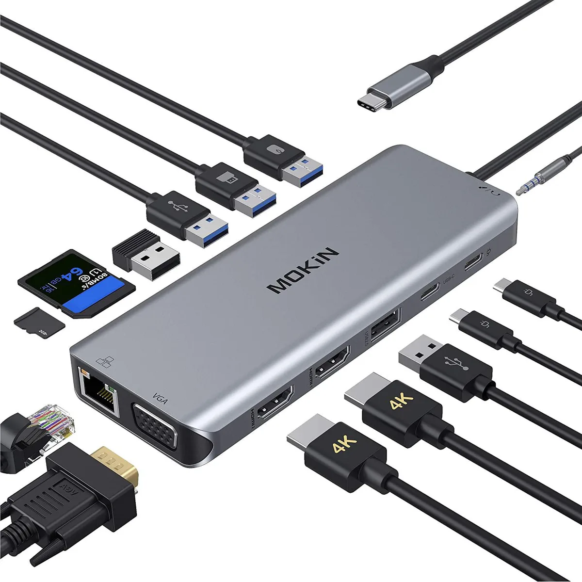 MOKIN MOKIN 15-cs1014-ng 14 in 1 USB-C docking station — product photo