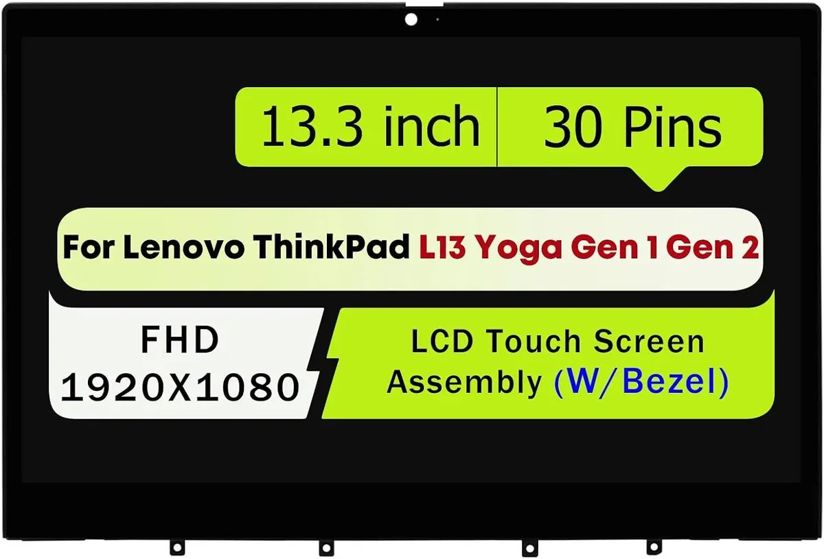 NUOLAISUN NUOLAISUN 13.3" FHD Touch Digitizer Assembly for Lenovo ThinkPad L13 Yoga Gen 1 Gen 2 — product photo