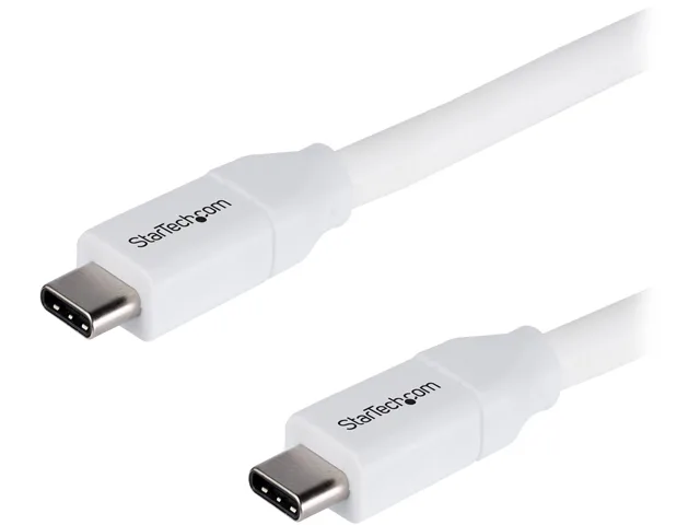 STARTECH STARTECH USB2C5C2MW USB 2.0 USB-C to USB-C cable 2m 100W 5A white — product photo