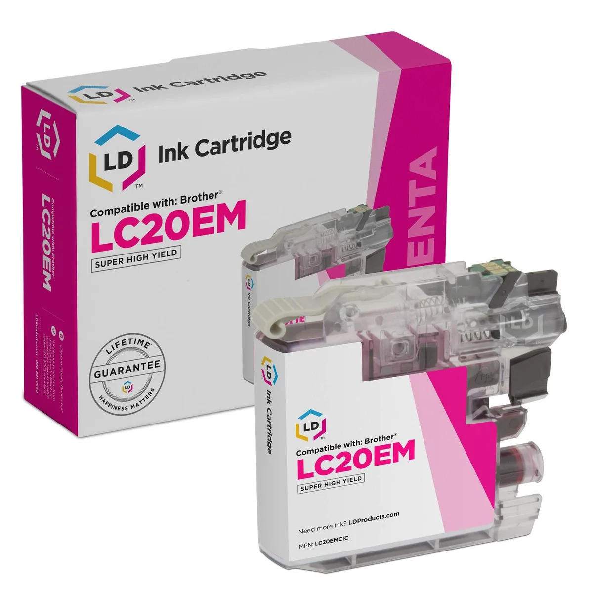 LD Products LD Products Compatible Ink Cartridge Brother LC20EM Magenta 1200 Pages — product photo