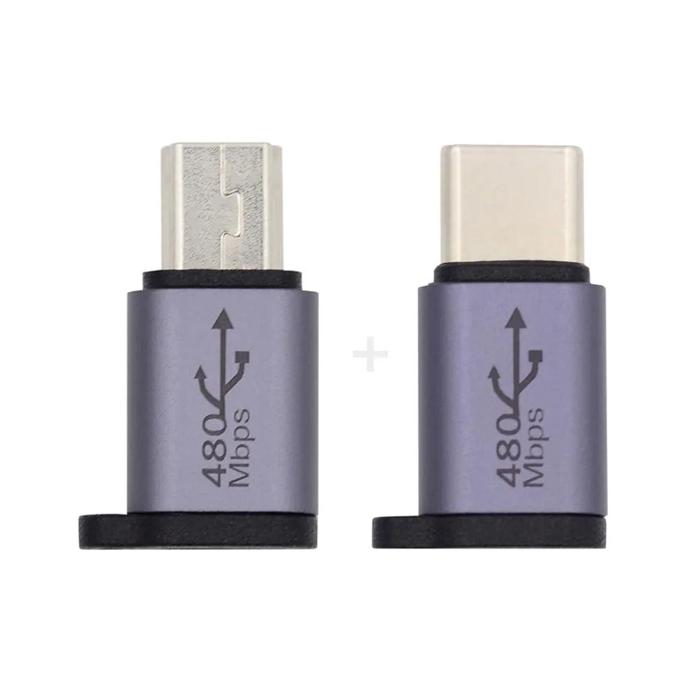 Vszerda Vszerda UC-091-MF-XY USB-C Male to Micro USB 2.0 Female Adapter 480Mbps 2pcs — product photo