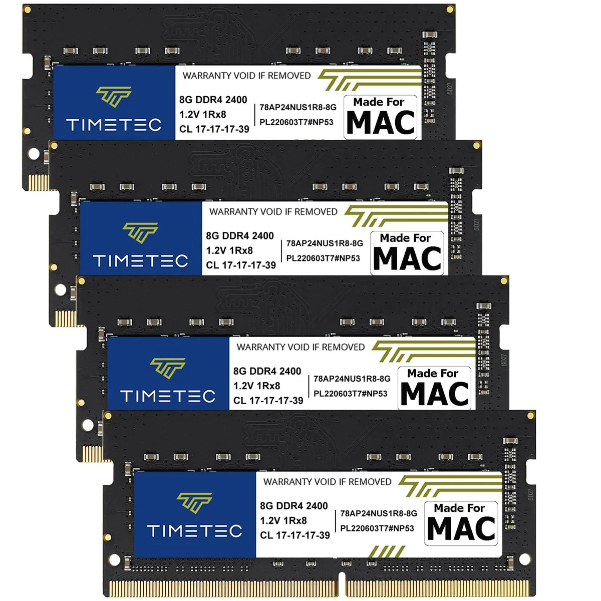 Timetec Timetec MR-H8GD424S2E 32GB Kit (4×8GB) DDR4 2400 CL17 SODIMM for iMac 18,3 — product photo