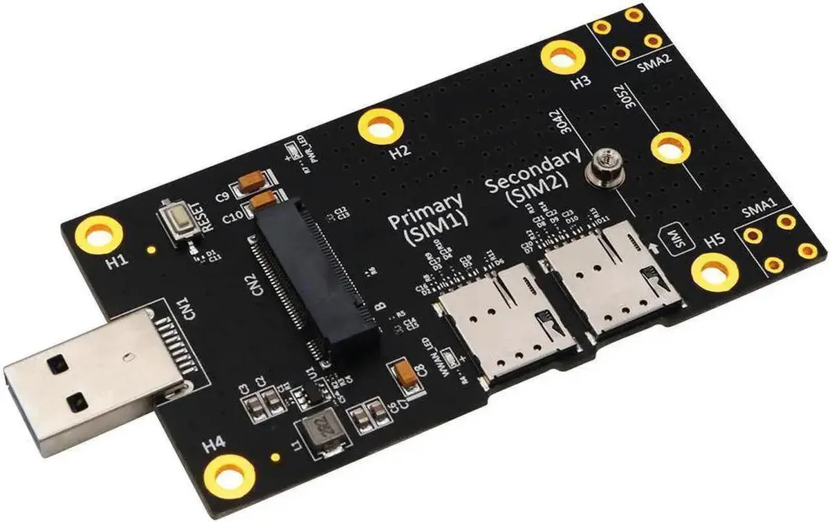 SMUGDESK SMUGDESK M.2 Key B to USB3.0 Adapter Dual Nano SIM 3042 3052 — product photo