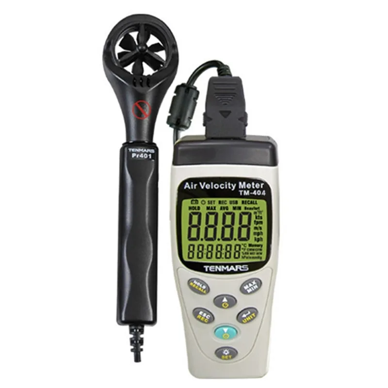 TENMARS ELECTRONICS TENMARS ELECTRONICS TM-404 Air Velocity Meter -20~60°C — product photo