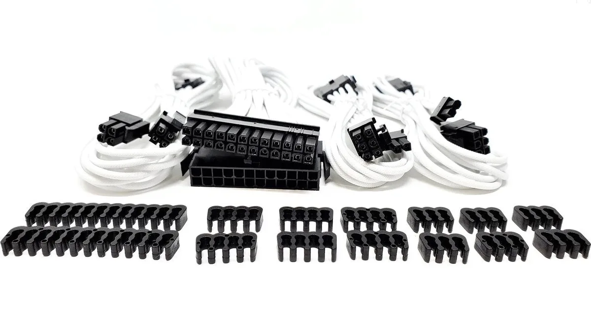 Micro Connectors Micro Connectors F04-240W-KIT White internal power cable kit — product photo