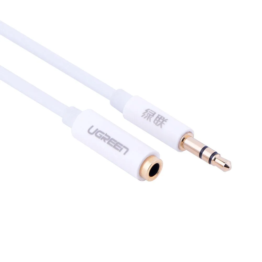 TeKit TeKit 3.5 mm Stereo Aux Extension Cable White 1.5 ft 10746 — product photo