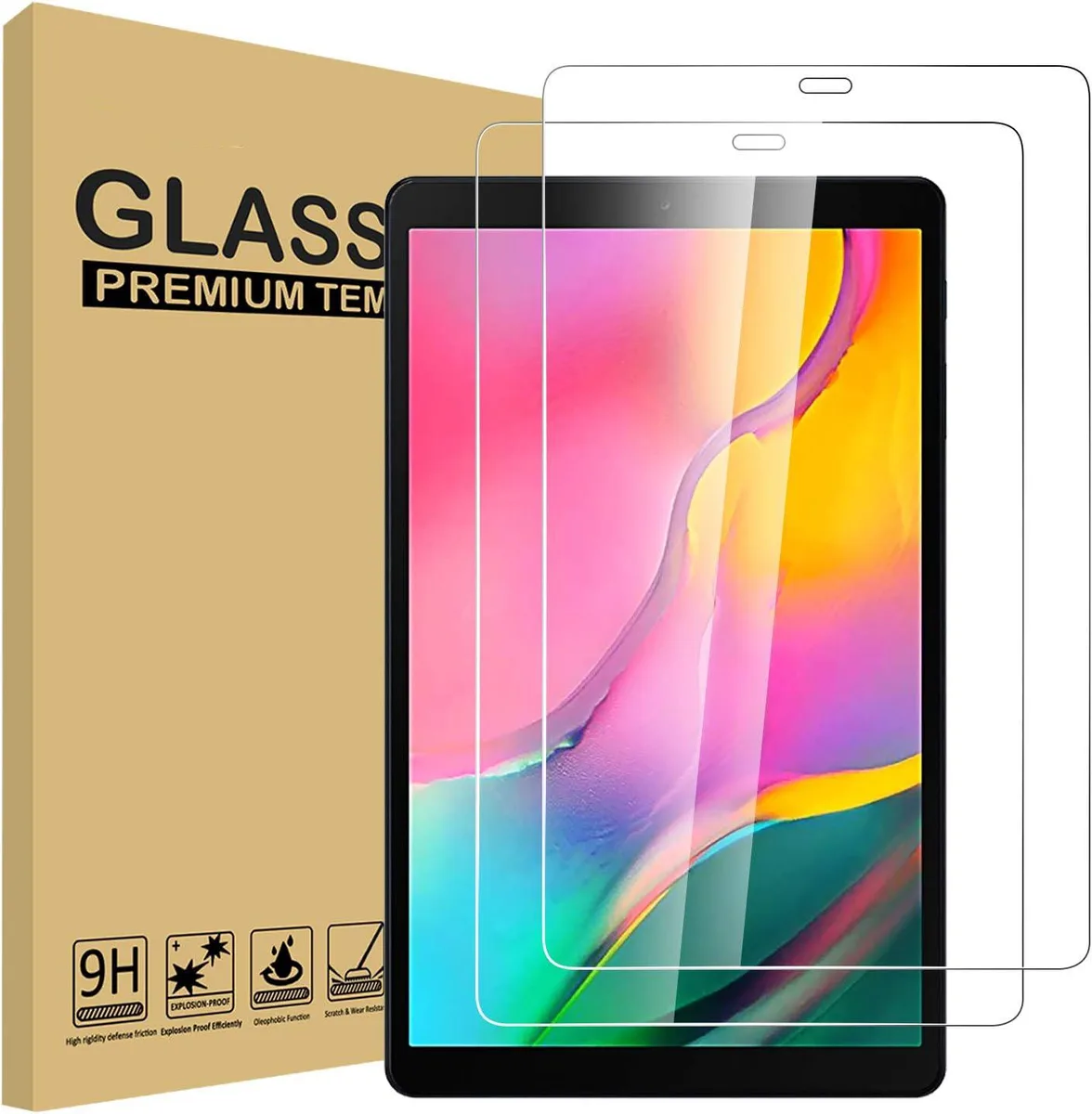Werleo Werleo SM-T510 Tempered Glass Screen Protector 2-Pack accessory — product photo