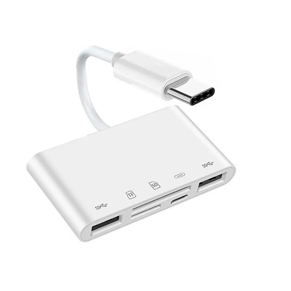 Fervit Fervit USB-C 2.0 to USB 3.0 5-in-1 Card Reader PD 27W — product photo