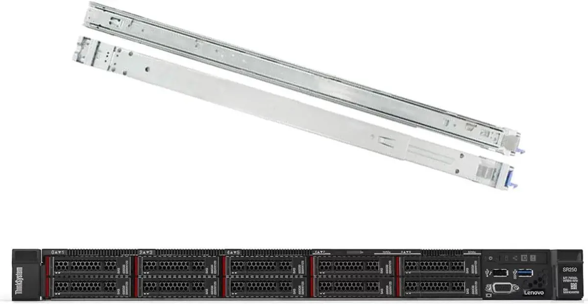 Lenovo Lenovo ThinkSystem SR250 1U rack server Xeon E-2136 3.3GHz 16GB DDR4 8TB HDD — product photo