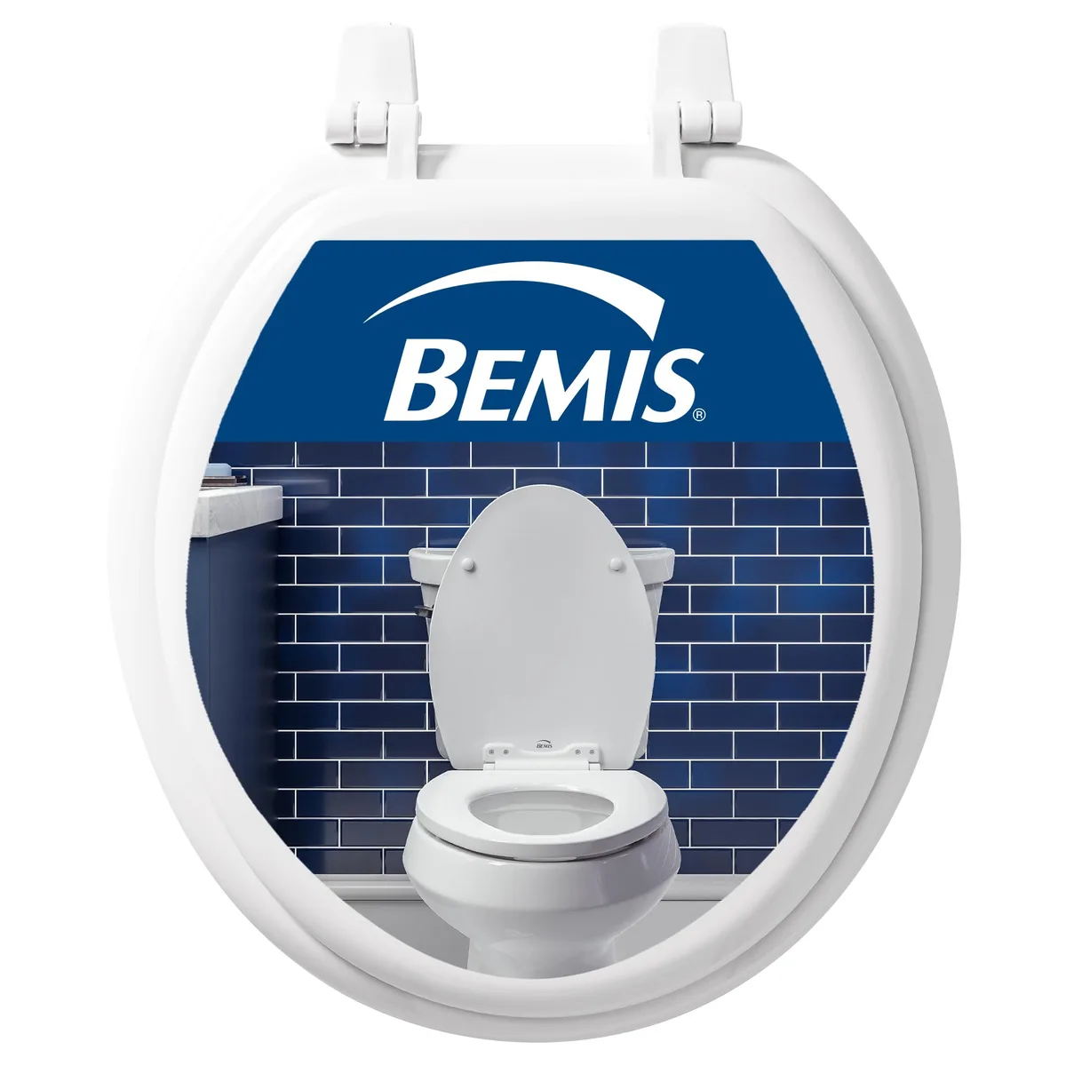 Bemis 400TTA Economy Durable Wood Toilet Seat, Round, White — product photo