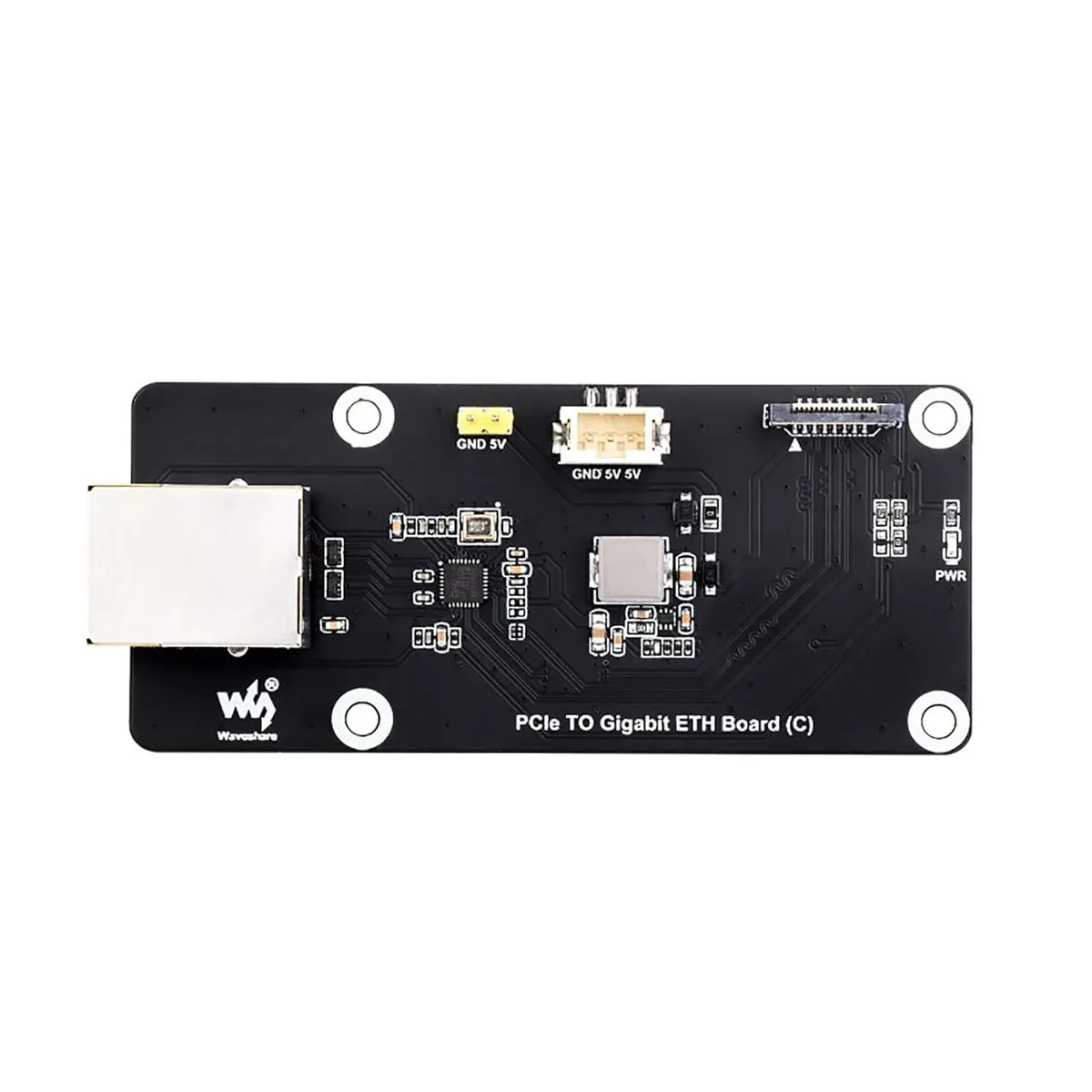 LORDWORLD LORDWORLD PCIe Gigabit Ethernet Board (C) for Raspberry Pi 5 with Acrylic Mounting Plate — product photo