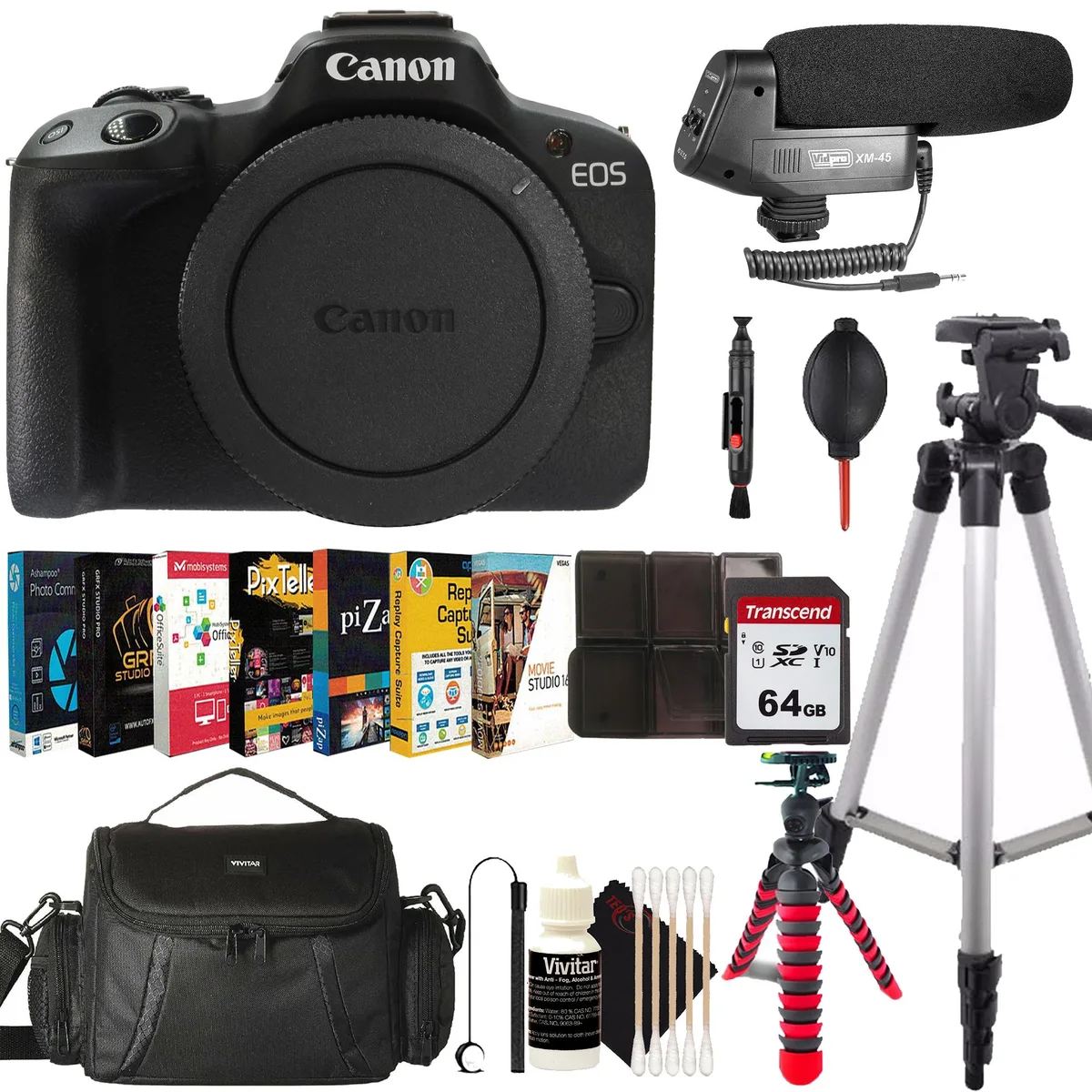 Canon Canon EOS R50 Mirrorless Camera Body (Black) Bundle — product photo