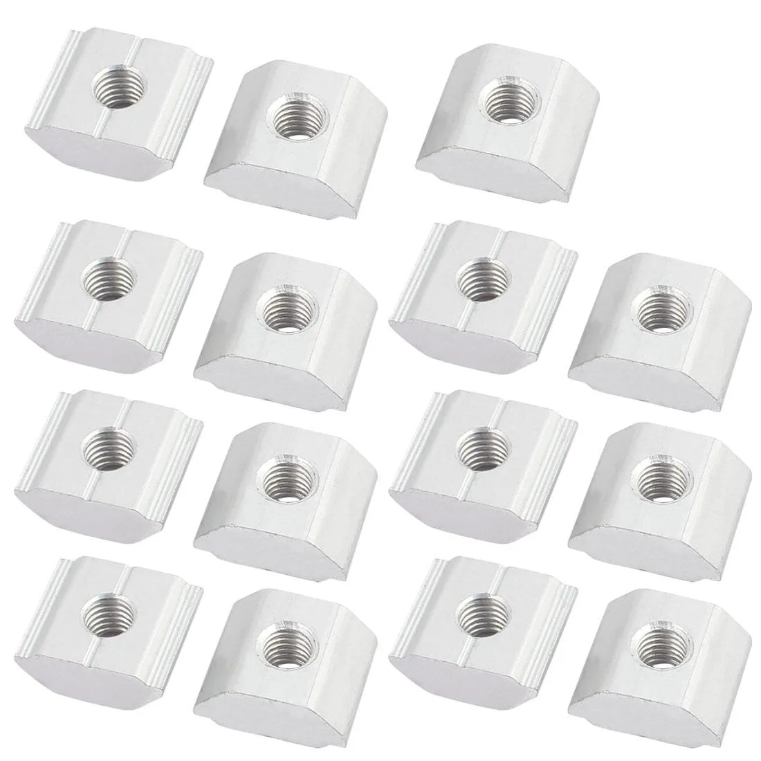 Unique-Bargains Unique-Bargains 15pcs Aluminum Mid Clamp Solar Panel Mounting Brackets Silver Tone — product photo