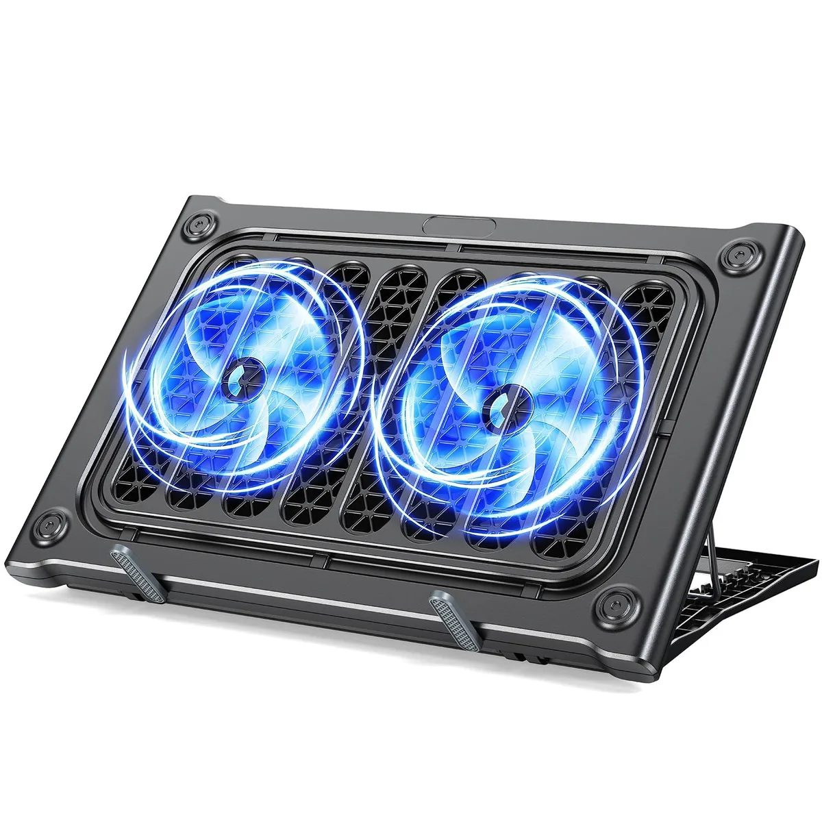 ENHANCE C400 Laptop Cooling Pad, 2 Fans, 6 Heights, Dual USB, Blue — product photo