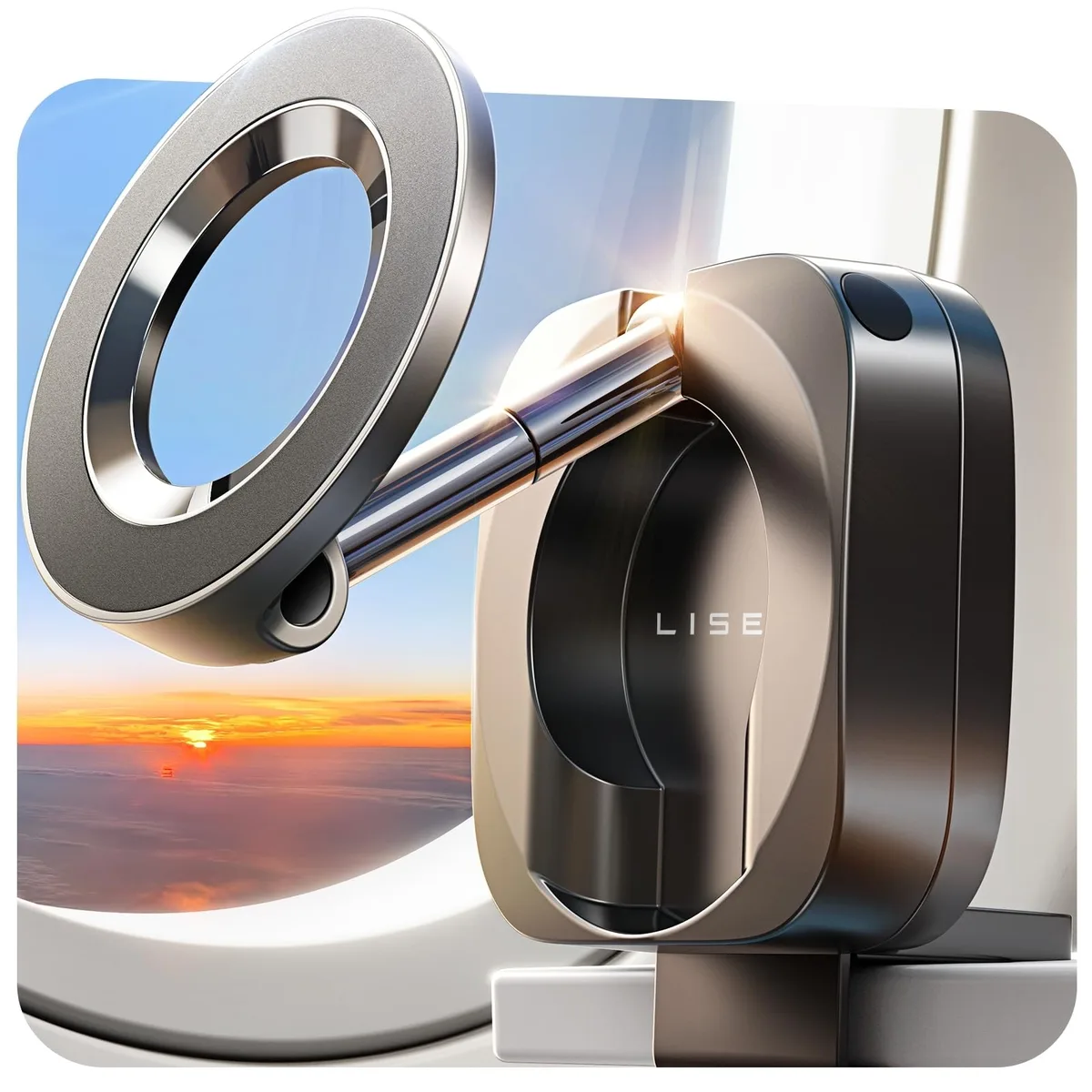 LISEN 2E7100 MagSafe Phone Mount Black — product photo