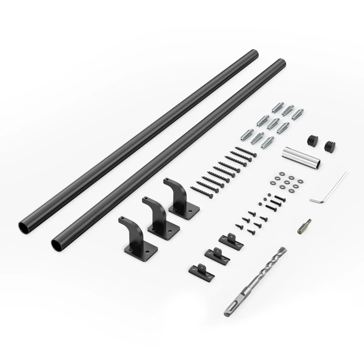 VEVOR VEVOR Stair Handrail 7ft Black Aluminum 1.26in Pipe 250lbs — product photo