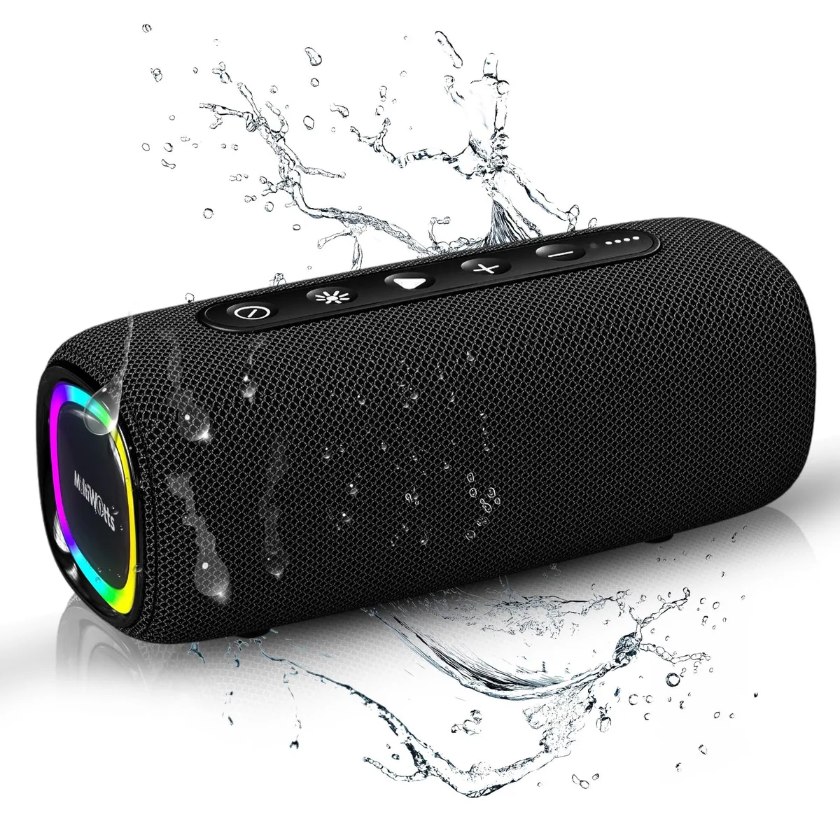 MultiWatts MW-608 Portable Bluetooth Speaker 20W 25H IPX5 RGB 40W TWS Bluetooth 5.3 Black — product photo