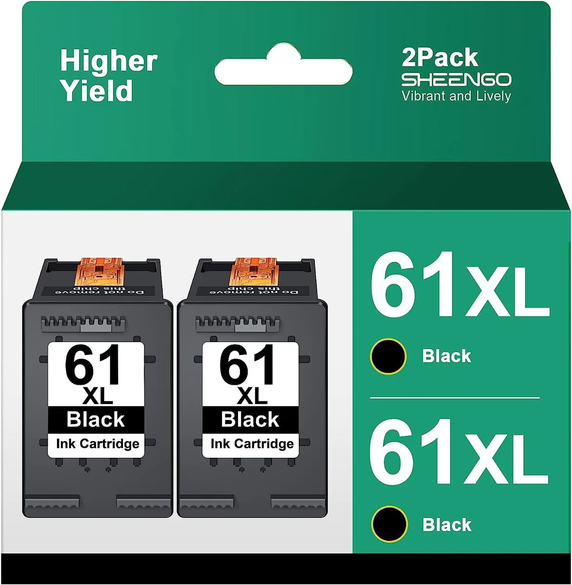 NuoTo NuoTo 61XL Black Ink Cartridge 2-pack 712 pages — product photo