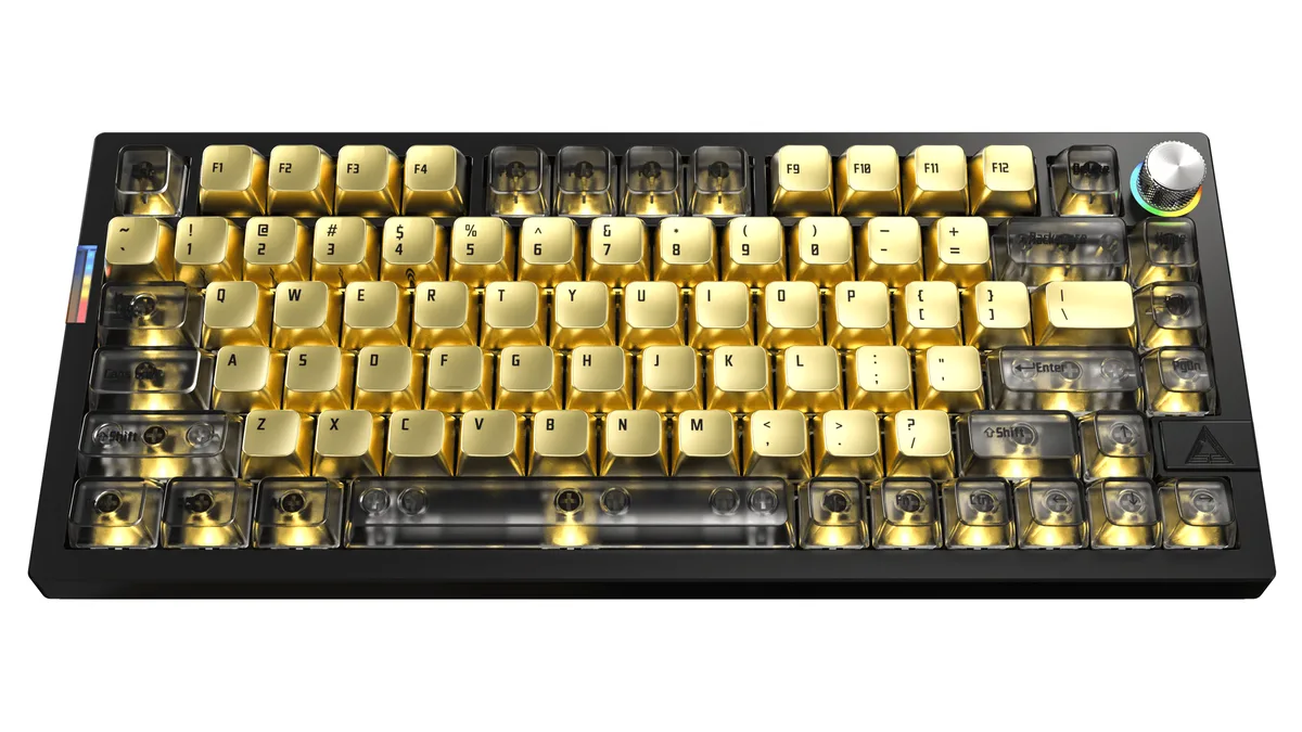 Montech Montech MKey Pro 25th Anniversary Gold Edition 75% Gaming Keyboard — product photo