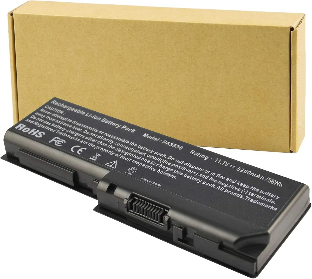 TAURKENAM TAURKENAM Laptop Battery 6 Cell 11.1V 5200mAh for Toshiba Satellite L350 L355 P200 P205 — product photo