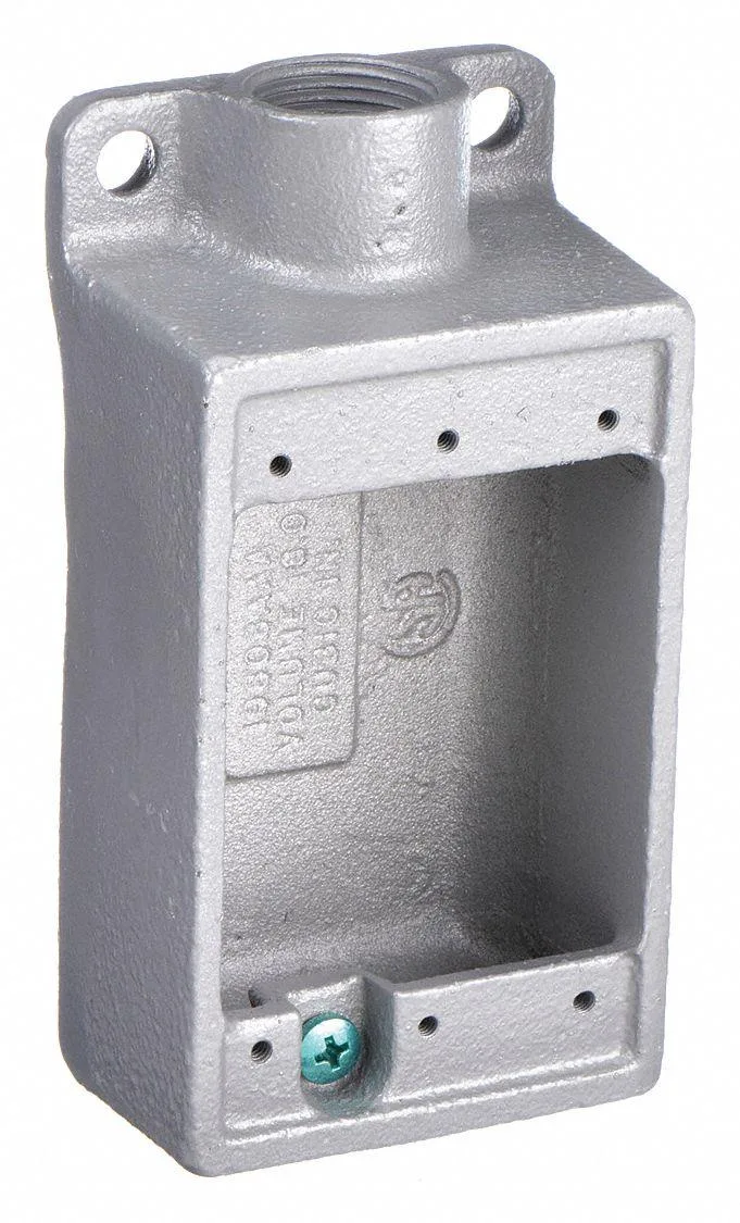 Gray iron FS-type electrical box with lug brackets