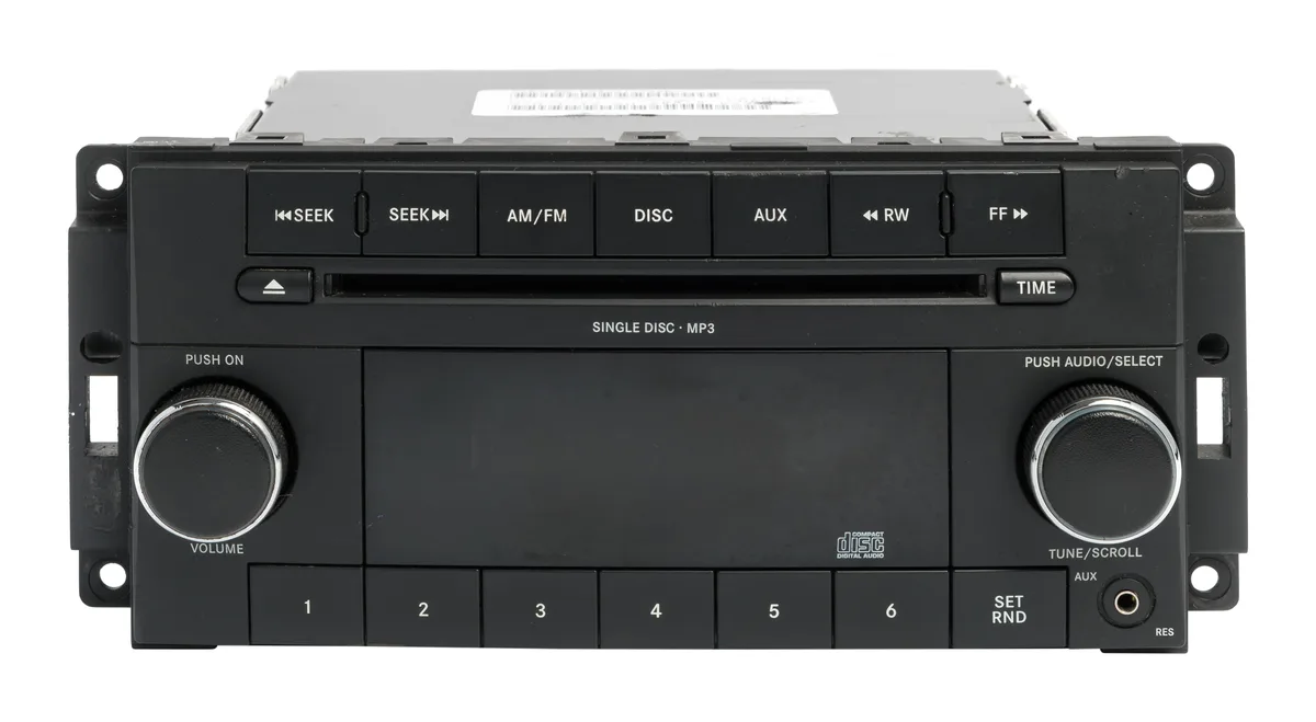 1 Factory Radio 1 Factory Radio AM FM MP3 Single-Disc CD Receiver P68021159AD 2009 Dodge Durango Challenger — product photo