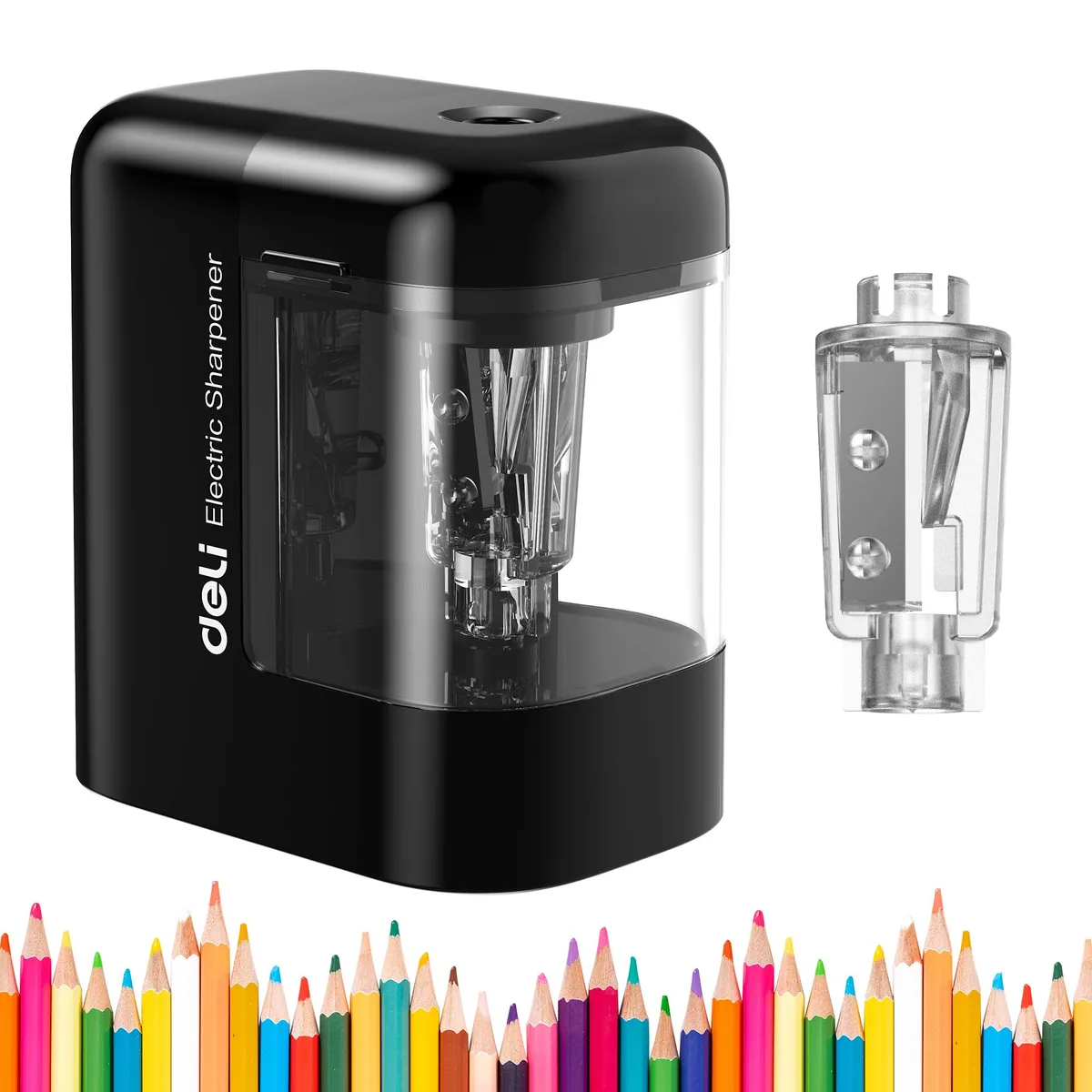  Deli AZ2053 electric pencil sharpener, black — product photo