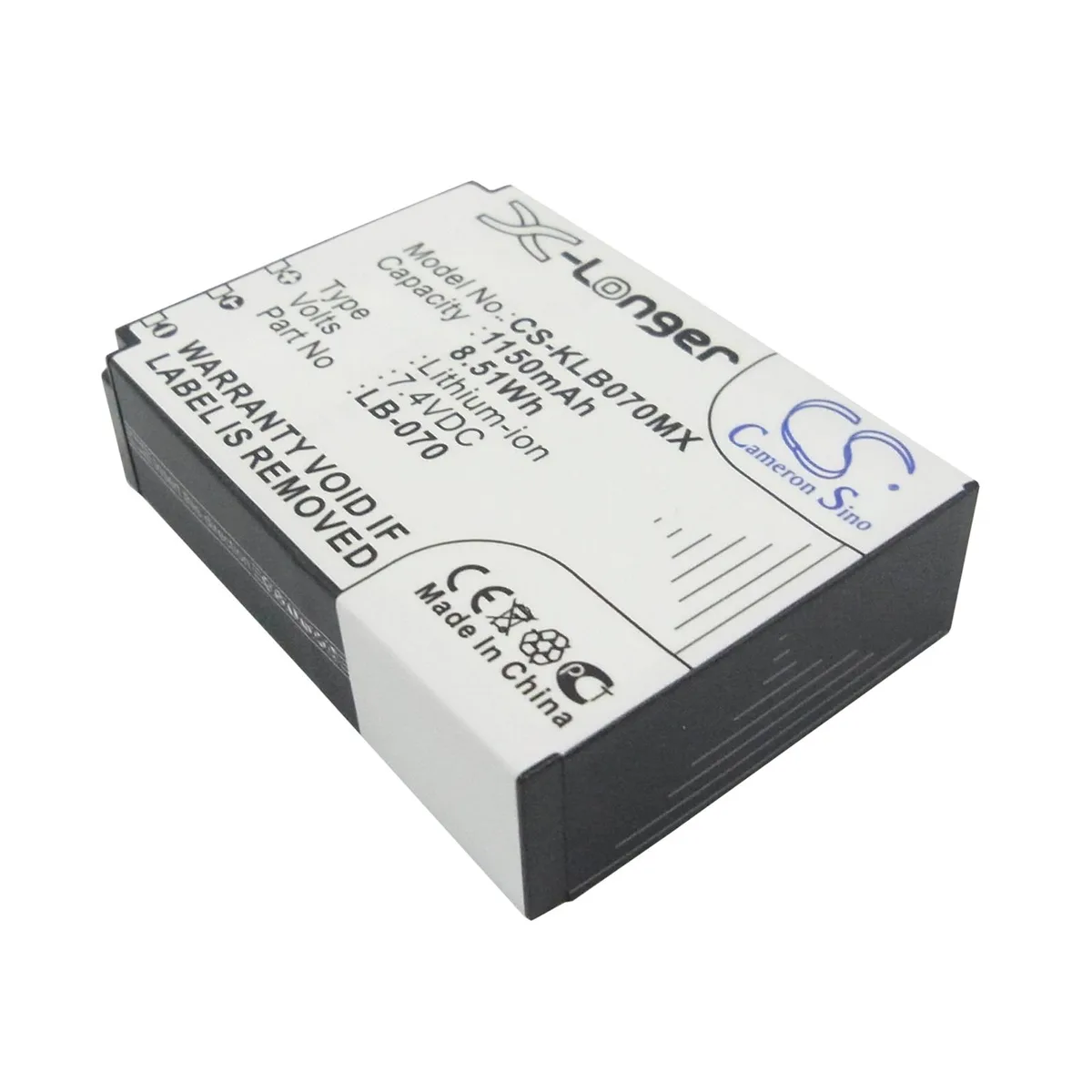 Cameron &amp; Co Cameron &amp; Co DS-CS-KLB070MX camera battery 7.4V 1150mAh — product photo