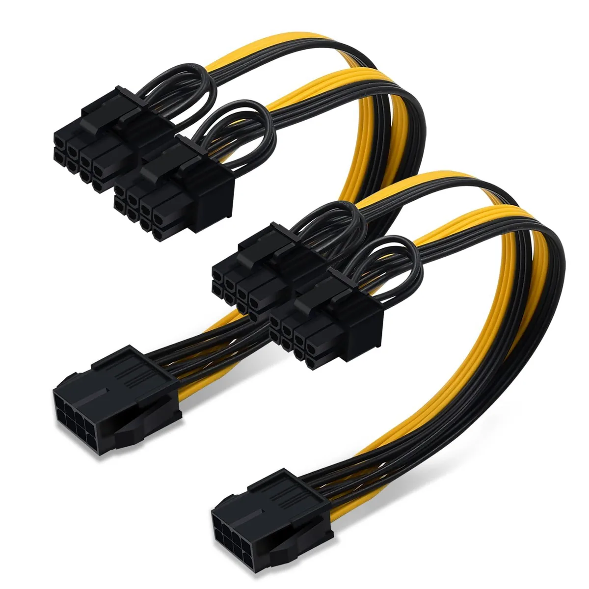  Monoprice BX0019-1183X CPU 8 Pin Female to Dual PCIe 8 Pin (6+2) Male Splitter Cable 23cm 2-Pack — product photo