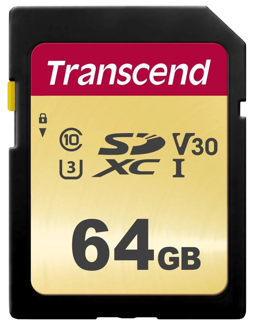 Transcend Transcend 500S 64GB SDXC U3 V30 95MB/s MLC memory card — product photo