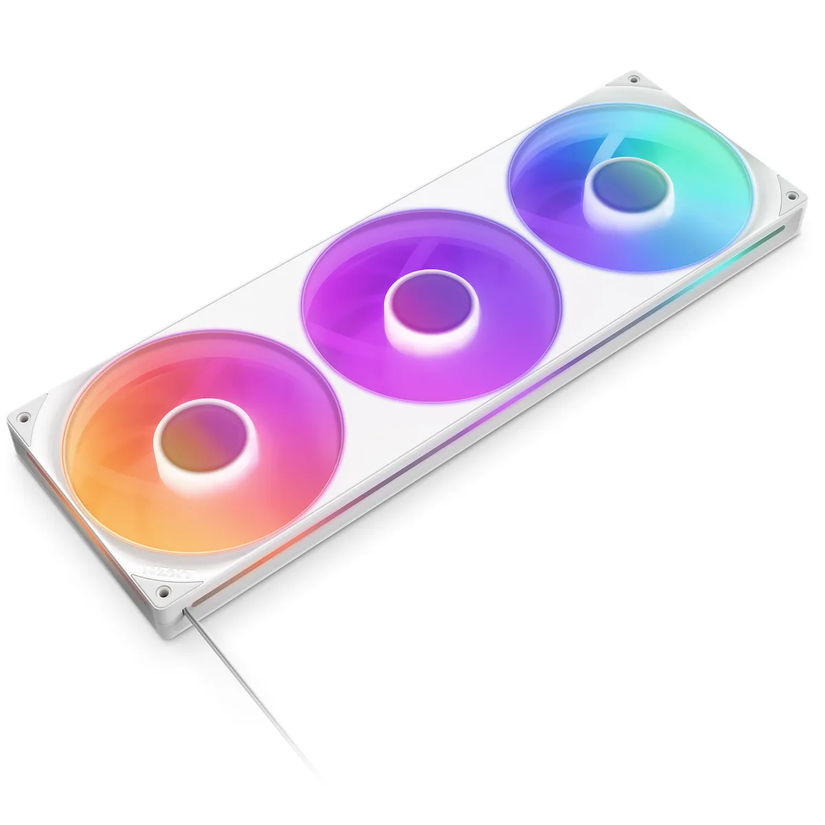 NZXT NZXT RF-U42HF-W1 F420 RGB Core 420mm White Case Fan (3 Fans) — product photo