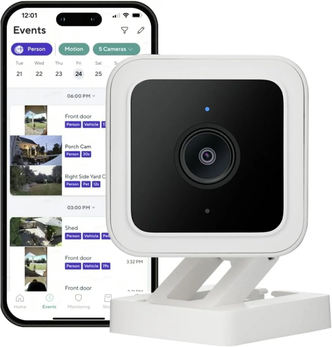 TAURKENAM TAURKENAM Home Safety 1080p Color Night Vision IP65 White — product photo