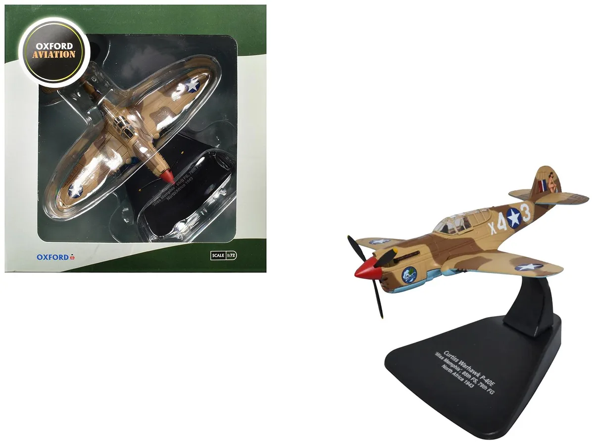 Oxford Diecast Oxford Diecast Curtiss P-40E Warhawk "Miss Memphis" 1/72 Diecast Model — product photo