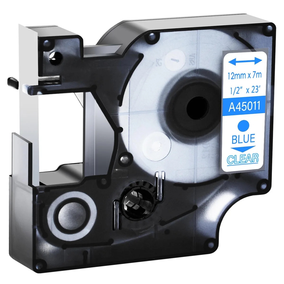 GREENCYCLE GREENCYCLE 20 Pack D1 Label Tape Blue on Clear 12mm 23ft — product photo