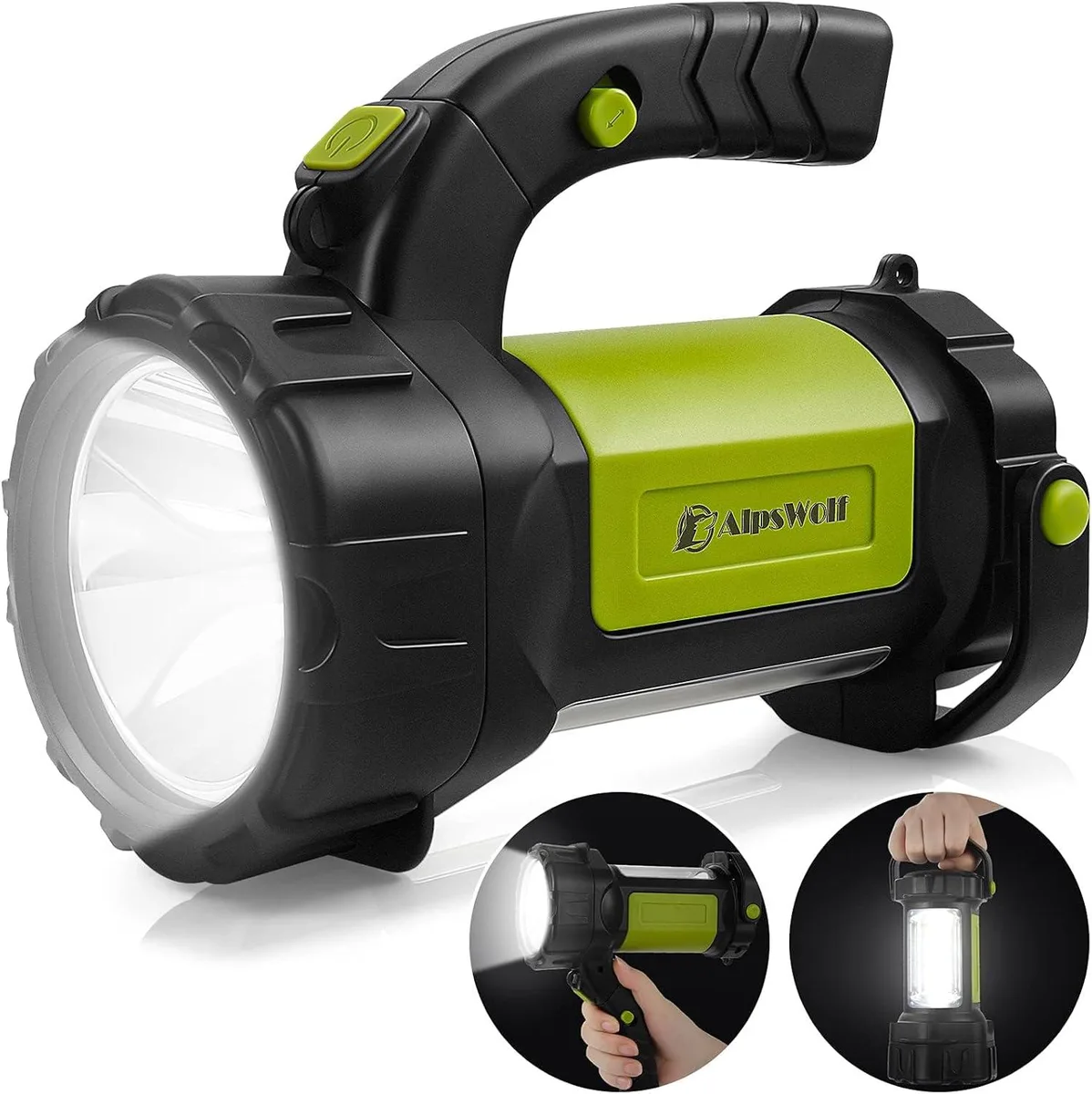 Cylindrical camping lantern with strap, matte finish, IP65 rated