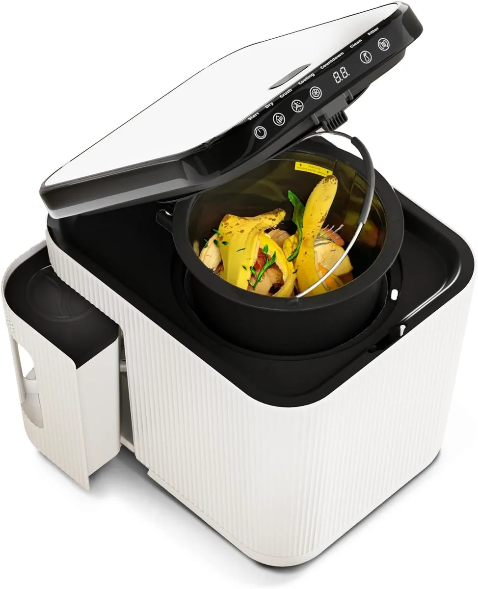 Home Zone Living Home Zone Living Electric Kitchen Waste Composter 3L White — product photo